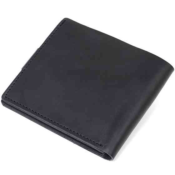 Матове чоловіче вінтажне портмоне Чорний (SHVIGEL) Київ