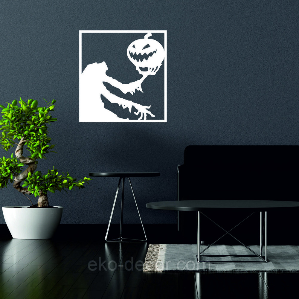 Декоративне настінне Панно «Сілует із гарбузом», Декор на стіну 70*66 см, Білий Київ - фото 5