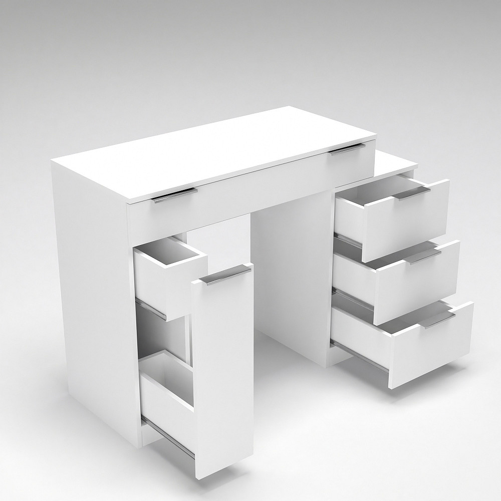 Стол туалетный Трюмо Кристалл, Белый, 1200/452/847 Львов - изображение 4