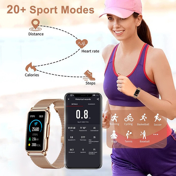 Розумний смарт-годинник Smart Mioband Nano+ Pink (2 ремінці) Вінниця - фото 17