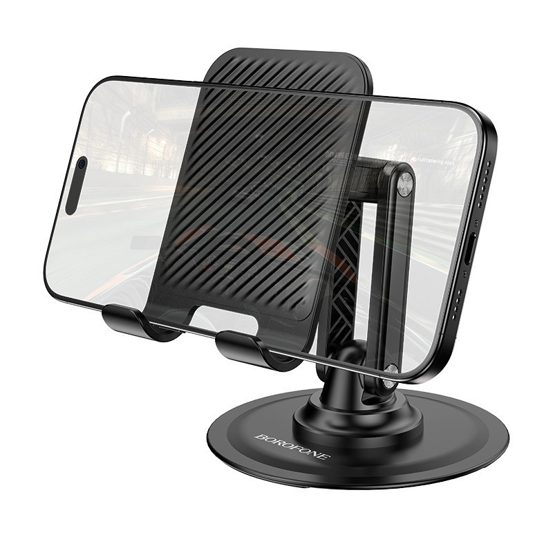 Тримач для телефона BOROFONE BH128 Admirado dual-axis rotating desktop stand Black Одеса - фото 6