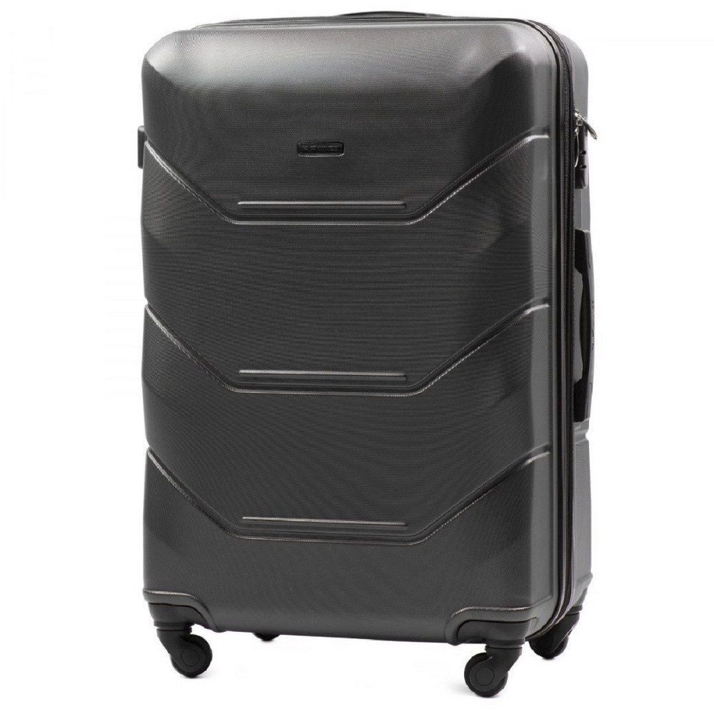 Валіза пластикова WINGS 147 велика 75 см графіт Київ - фото 1