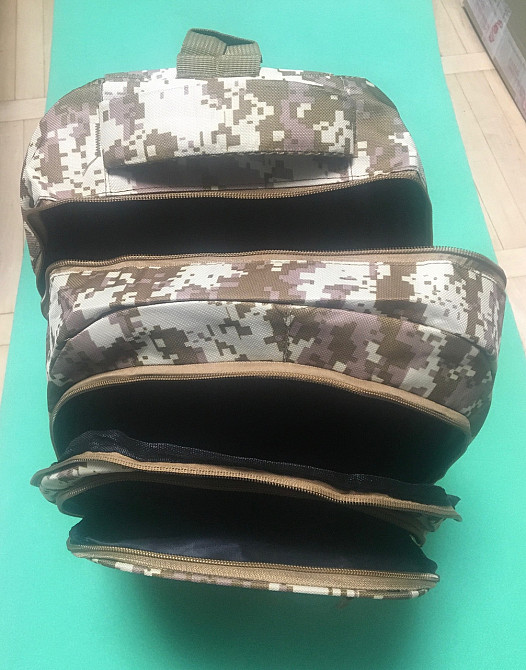 Рюкзак військовий тактичний, колір пісочний піксель, розмір 50*33*20 см, 4 кішені спереді та 2 бокових, чоловічий рюкзак, жіночій Київ - фото 7