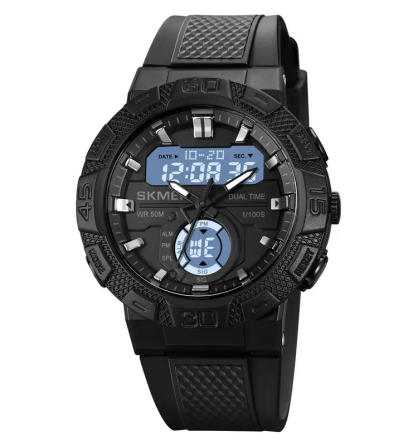 Чоловічий спортивний годинник Skmei 1881 (Чорний з білим) Київ