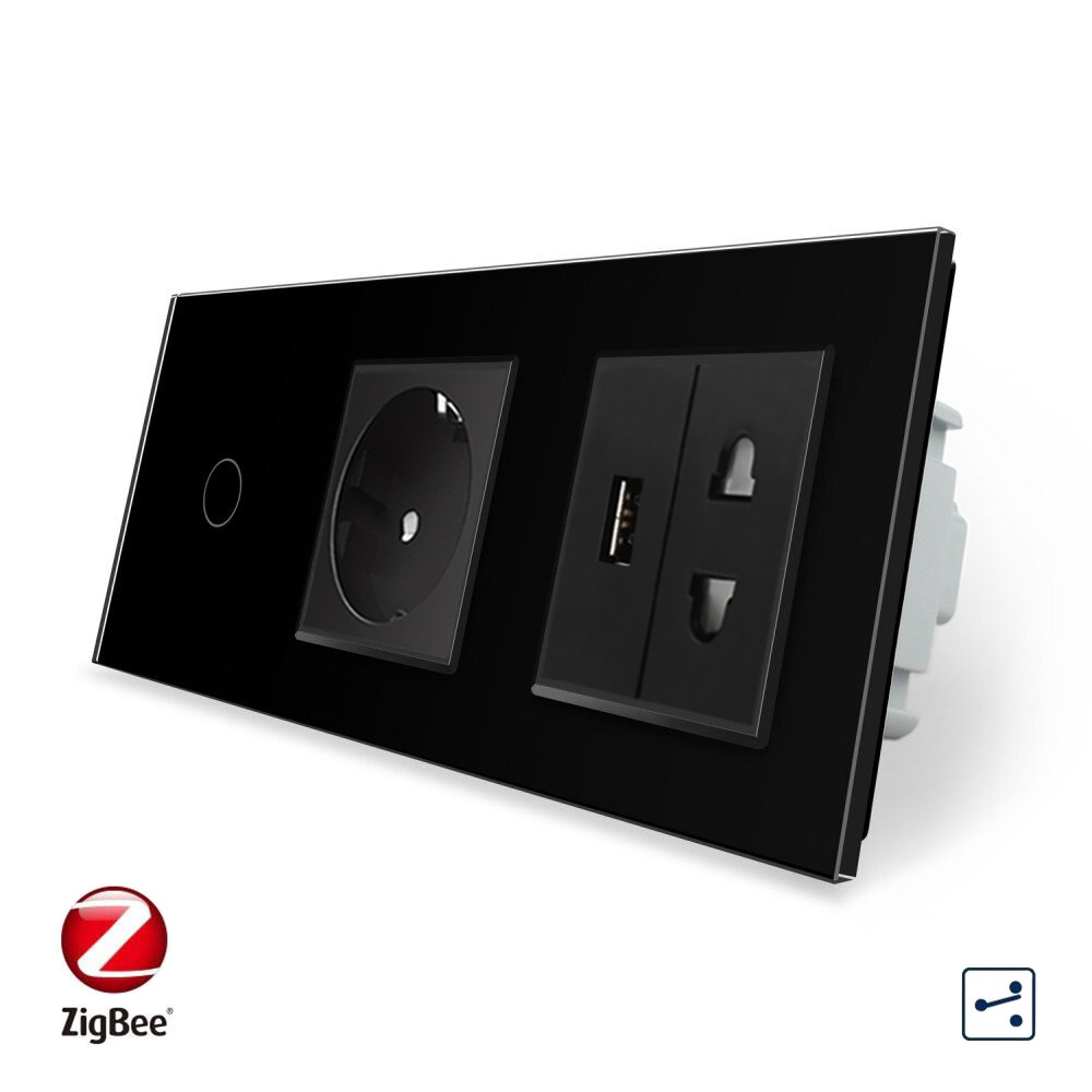 LIVOLO Розумний сенсорний прохідний/перехресний вимикач 1 сенсор 1 розетка USB 1 розетка універ Коломия - фото 4