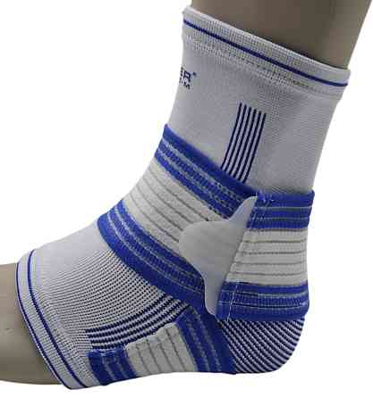 Бандажі на гомілкостоп Power System PS-6009 Ankle Support Pro Blue/White (1шт.) S/M Кам'янське