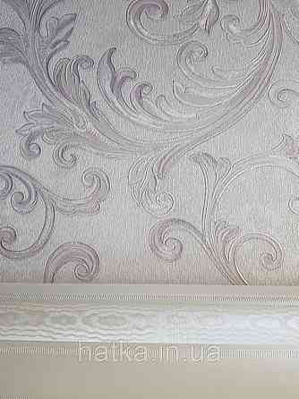 Шпалери вінілові на паперовій основі Sirpi Italian Silk 7 вензель бузковий великий основа під штукатурку Київ