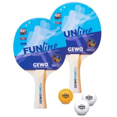 Комплект для настольного тенниса Gewo Double-Fun 2 Bats 3 Balls (96960000) (931053) Винница - изображение 4