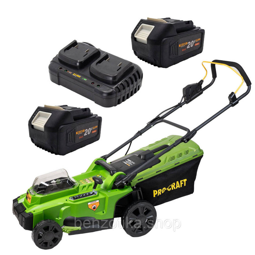 Акумуляторна газонокосарка Procraft PLM20 + 2 акб 4Аг + ЗП charger20/2 Киев - изображение 1