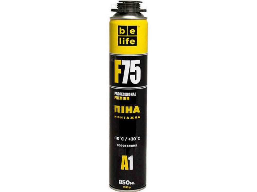 Пена монтажная профессиональная 850мл всесезонная MEGA, PRO-F75 (A1) /1035г ТМ BE LIFE Киев - изображение 1