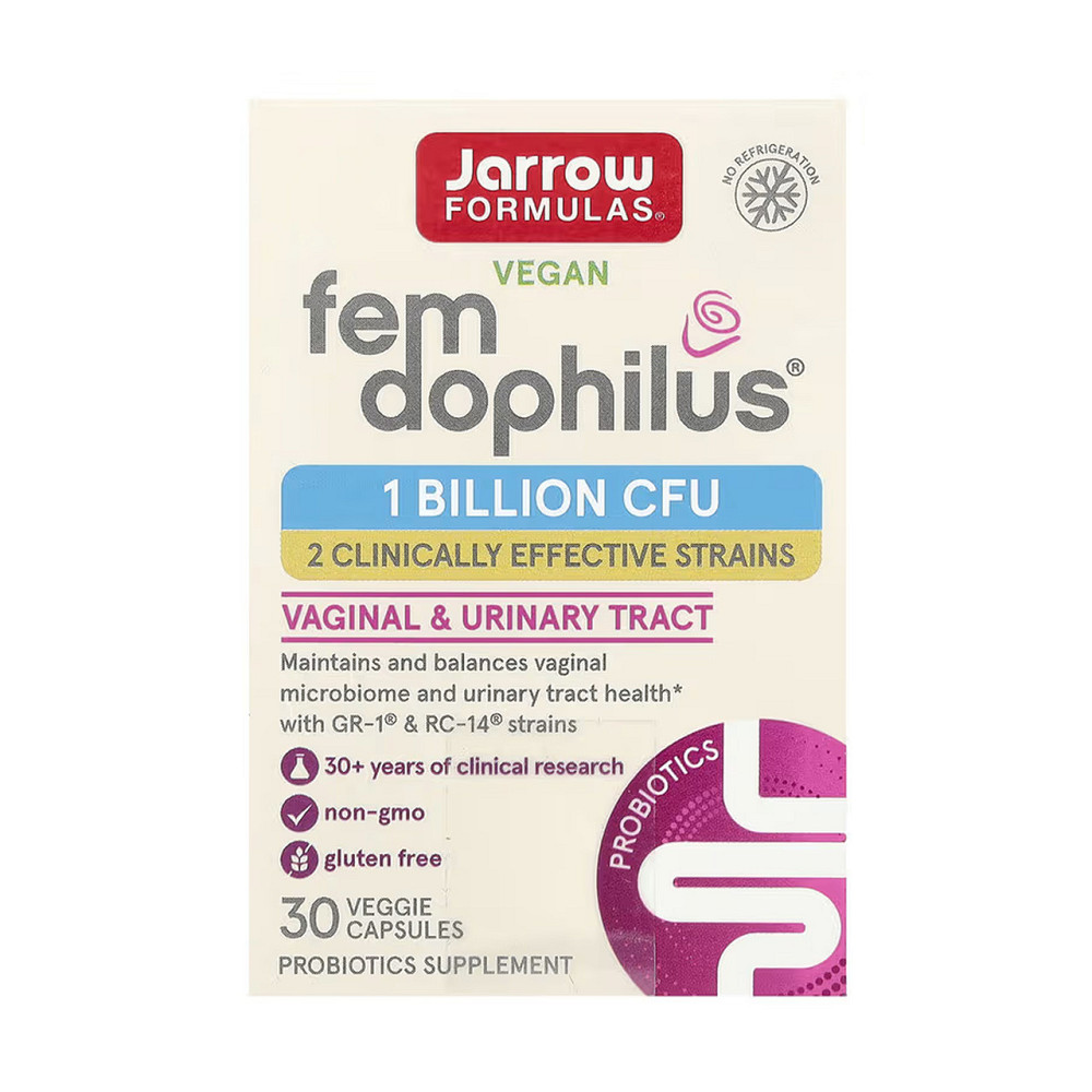 Пробиотик для женщин Jarrow Formulas Vegan Fem Dophilus® 1 Billion Cfu 30 вег капс Киев - изображение 2