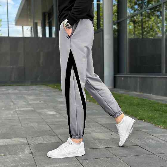 Чоловічі сталеві джогери з чорними вставками Pobedov Shade Київ