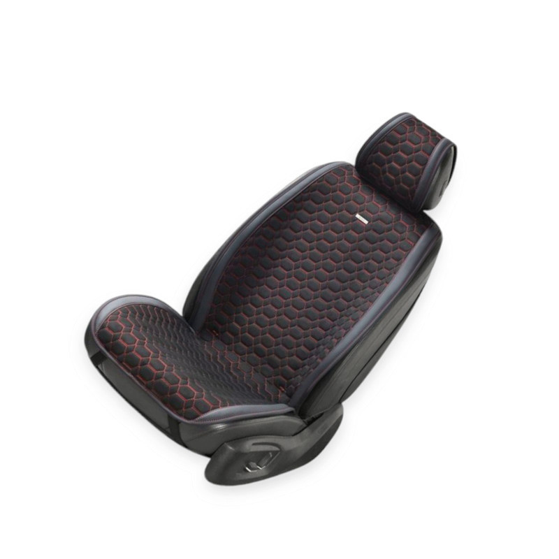 Накидки сидіння beltex monte carlo (передні) стільники чорно-червоні Мукачево - фото 1