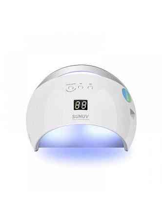Лампа для манікюру UV/LED гібридна біла c сенсором SUN 6, 48W Вінниця