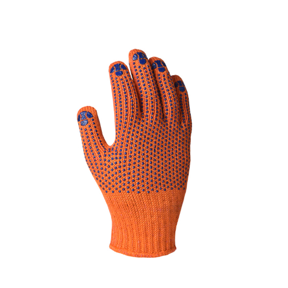 Рукавички 584 трикотаж 280 текс з крапкою ПВХ клас 7 помаранчевий ДКГ Житомир - изображение 3