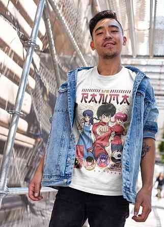 Футболка аниме Ранма Схампоо Румико Такахасхи оверсайз (S/M/L) Черний AnimeJ1003 Днепр