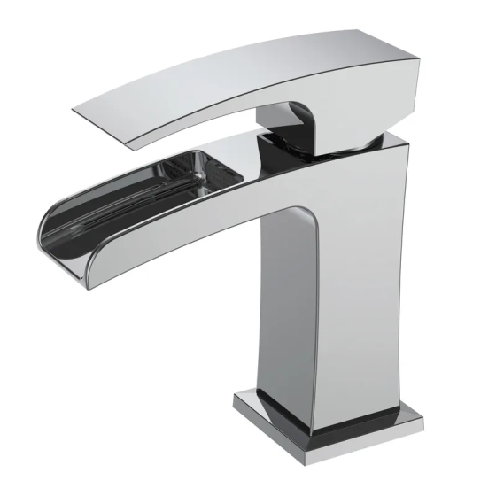 Смеситель водопад для умывальника Koer KB-14007-01, хромированное покрытие (KR3446) Харьков