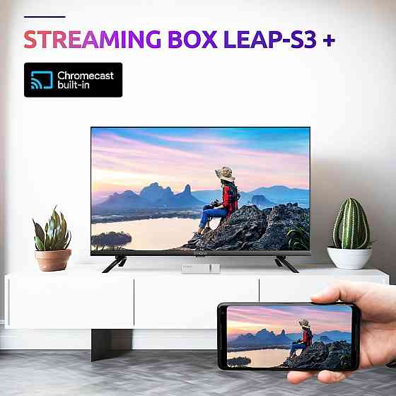 STRONG Leap-S3+ приставка Android TV 4K UHD HDR Dolby Atmos Dolby Vision Chromecast Google Assistant Wi‑Fi 5 Киев