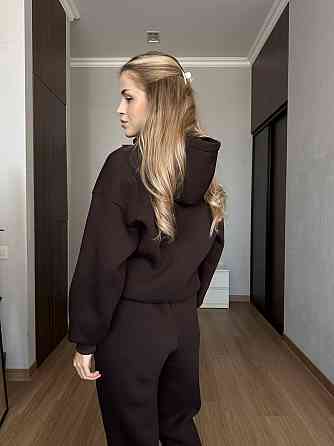 Женский теплый прогулочный костюм двойка: кофта и штаны турецкая трехнить на флисе 48/52 Одесса