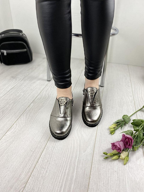 D and V Туфлі жіночі D and V 2708 срібні (весна-осінь, шкіра натуральна) (2235) Коломыя - изображение 8