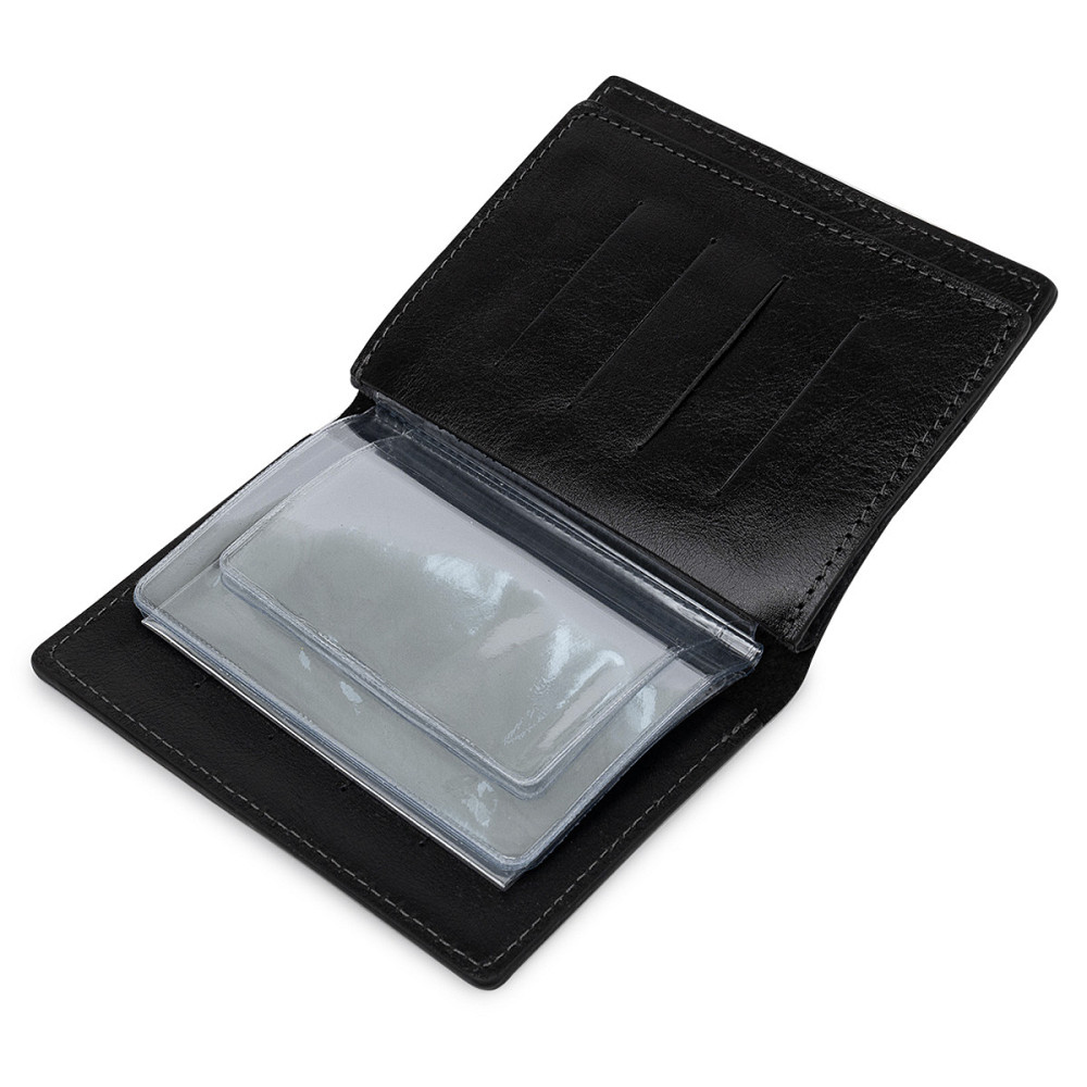 Кожаная обложка для документов GRANDE PELLE 11401 Черный Киев - изображение 6