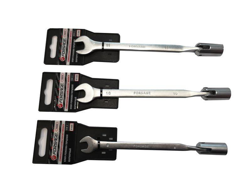 Ключ рожково-торцевой шарнирный 19мм на пластиковом держателе Forsage F-75219(R) Одесса - изображение 1