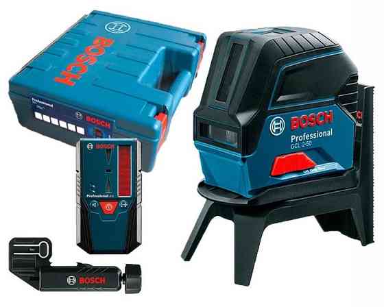Лазерный нивелир Bosch GCL 2-50 Professional с приемником LR 6, держателями RM 1 и BM 3, кейс Киев