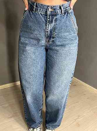 Джинсы женские Its Basic 3097 SKATER jeans свободный крой бананы широкие высокая посадка косые карма Одесса