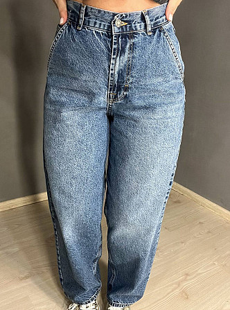 Джинсы женские Its Basic 3097 SKATER jeans свободный крой бананы широкие высокая посадка косые карма Одесса - изображение 5