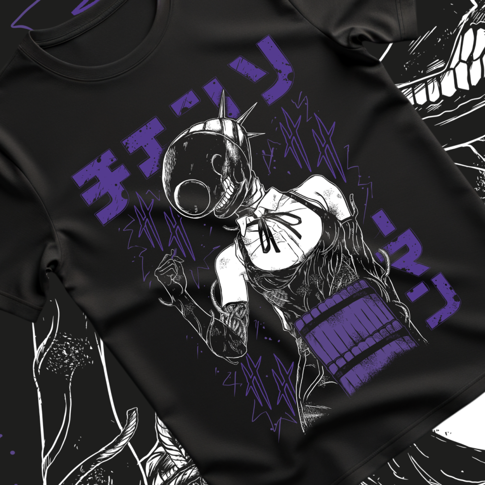 Футболка для хлопчика з аніме принтом Людина-бензопила оверсайз (зріст від 165 до 180) Чорний AnimeJ0623m Дніпро - фото 1