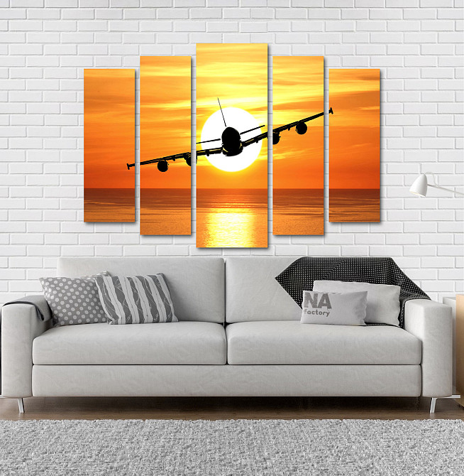 Модульна картина Захід Літак Art-24_5 Київ - фото 2