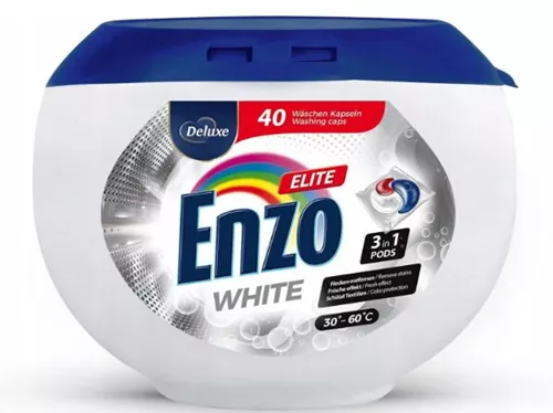 Капсулы для стирки белого белья Deluxe Enzo Elite White 40 шт Львов