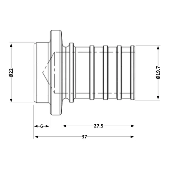 Заглушка натяжная Icma №1042 d25х3,5 851042GX05 Киев