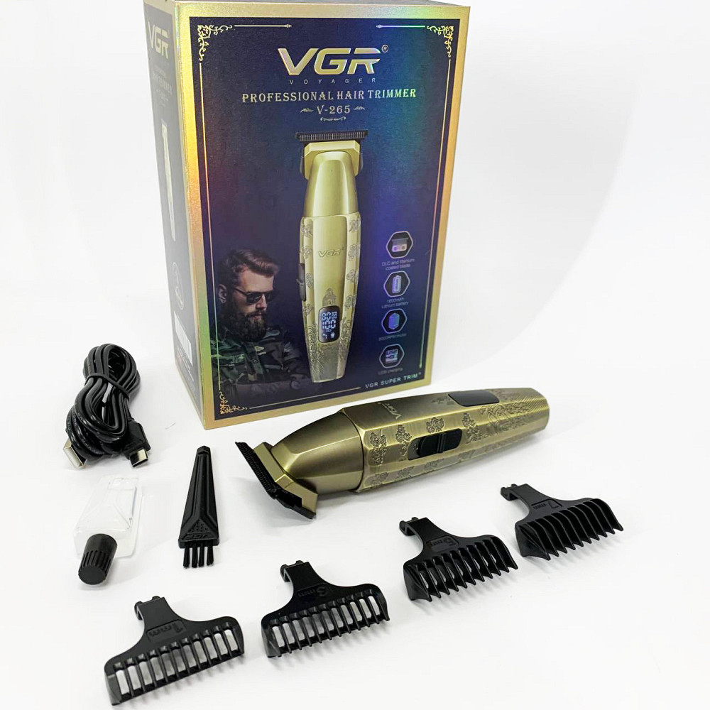 Електрична машинка для стрижки VGR V-265, Стильна машинка для стрижки Бритва тример KZ-72 Київ - фото 10