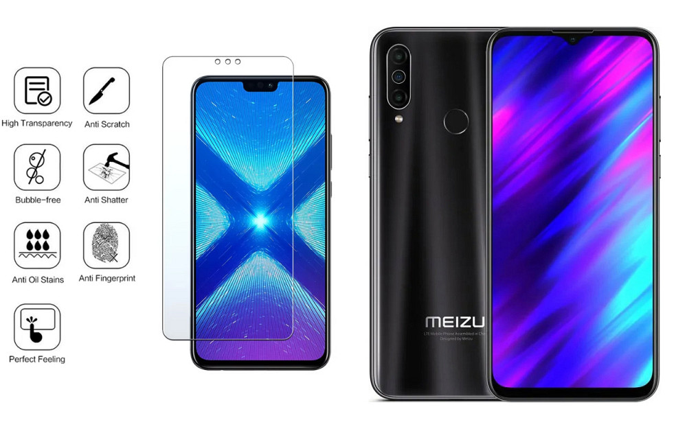 Защитное стекло NeoGlass для Meizu M10, Meizu M10S – ультрапрозрачное и устойчивое Киев - изображение 4