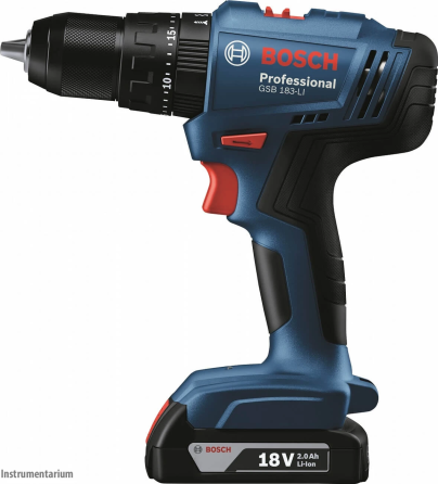 Потужний акумуляторний ударний дриль-шурупокрут Bosch Professional GSB 183-LI із АКБ 18V 2.0Ah, з/п  у кейсі Київ