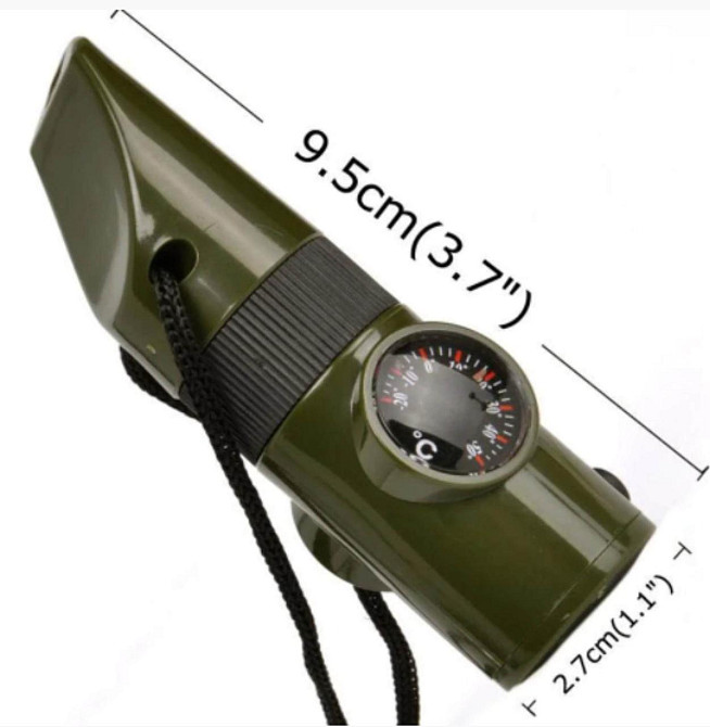 Туристичний компас ліхтарик свисток термометр 4 в 1 Київ - фото 3