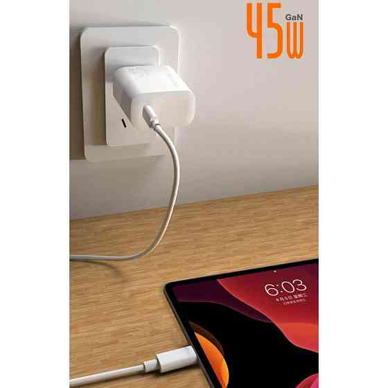 Мережевий зарядний пристрій WUW-C202 PD45W GaN Eu Smart Charger Одеса