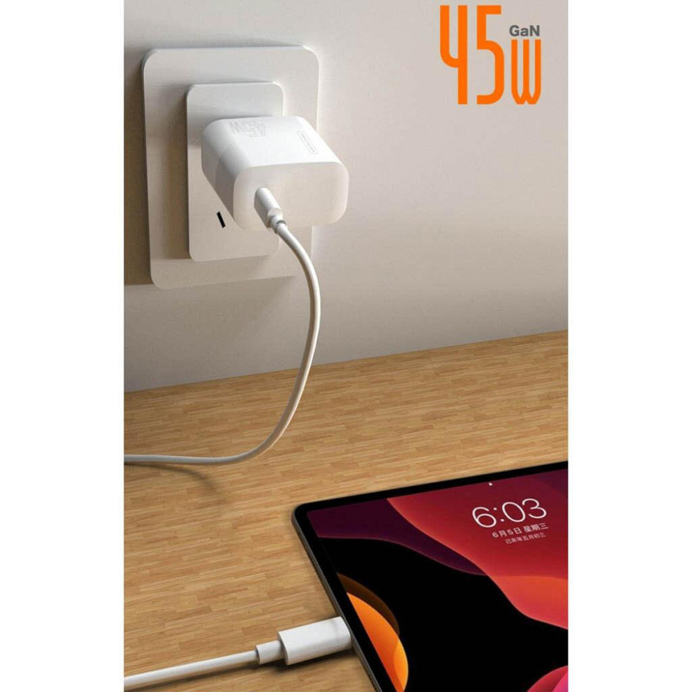 Мережевий зарядний пристрій WUW-C202 PD45W GaN Eu Smart Charger Одеса - фото 4
