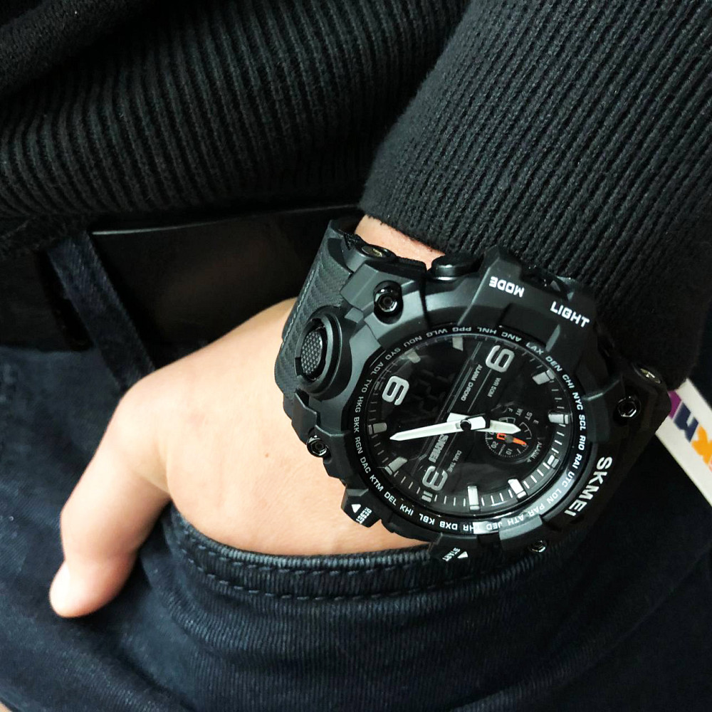 Якісний чоловічий тактичний годинник SKMEI 1586BK BLACK, Оригінальний чоловічий годинник OL-40 Львів - фото 11
