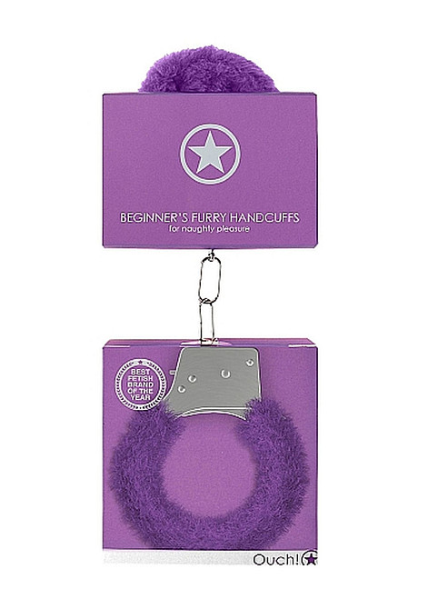 Наручники - Ouch! Beginner's Handcuffs Furry Purple Sex Aura Київ - фото 6