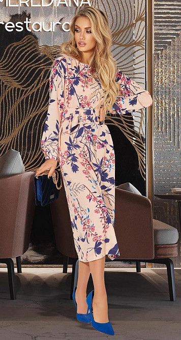 Стильне плаття з поясом (42) Київ - фото 1