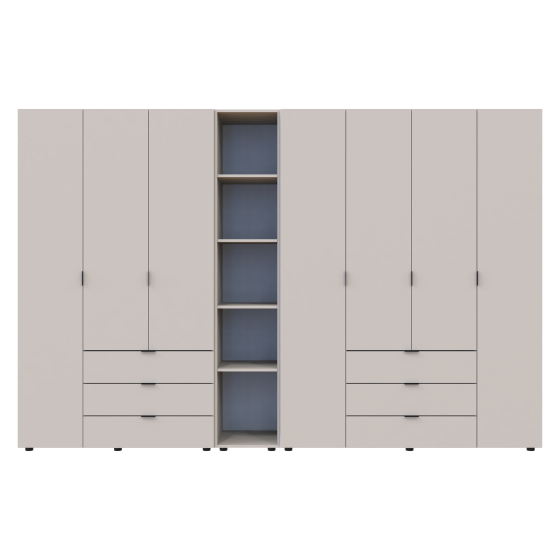 Комплект шаф для одягу Doros Гелар (3 шт.) 309,4х49,5х203,4 см Кашемір (DRS-011253) Львів