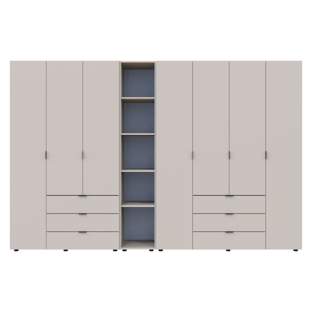 Комплект шкафов для одежды Doros Гелар (3 шт.) 309,4х49,5х203,4 см Кашемир (DRS-011253) Львов - изображение 3