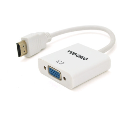Переходник HDMI M to VGA F 0.25m white VEGGIEG (YT-C-H-V1W) Винница - изображение 1