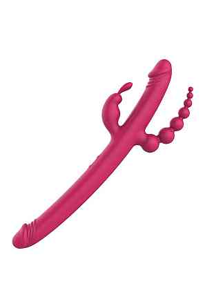 Вібратор із 4 стимулюючими кінцями Dreamtoys Anywhere Pleasure Vibe Essentials, рожевий Sex Aura Київ