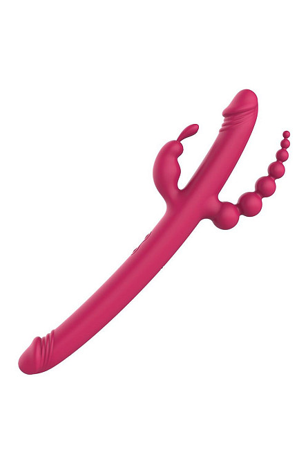 Вібратор із 4 стимулюючими кінцями Dreamtoys Anywhere Pleasure Vibe Essentials, рожевий Sex Aura Київ - фото 3