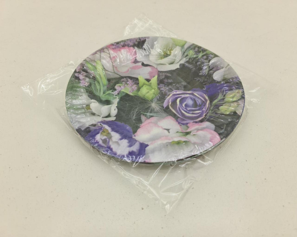 Паперова тарілка з малюнком 18см"№ 20" Клумба" 10шт (1 пач.) Харків - фото 2