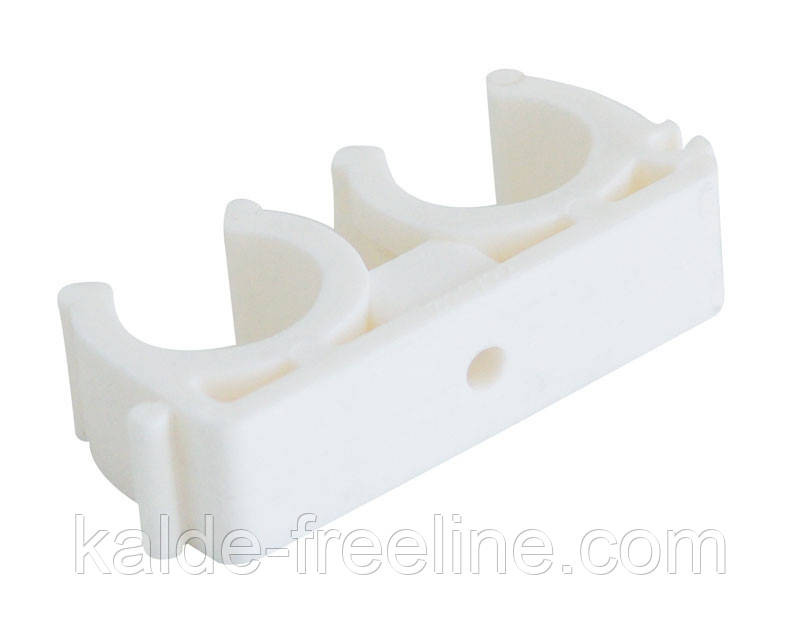 Крепления двойное для труб kalde d20 белого цвета Харьков - изображение 1