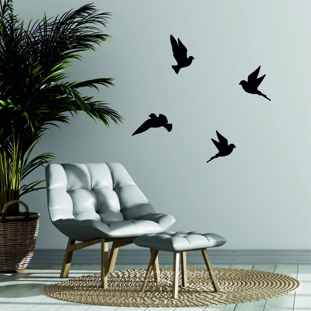 Декоративное настенное Панно «Птичка» Декор на стену(цена за 1шт) 30*21 см, Черный Киев - изображение 7